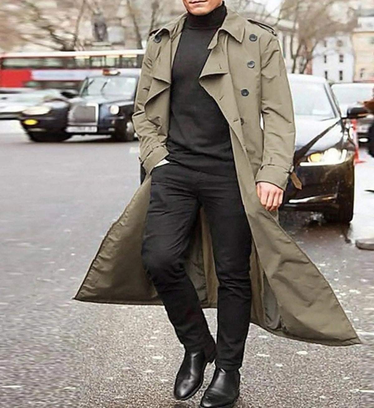 Afslappet og moderne trenchcoat til mænd