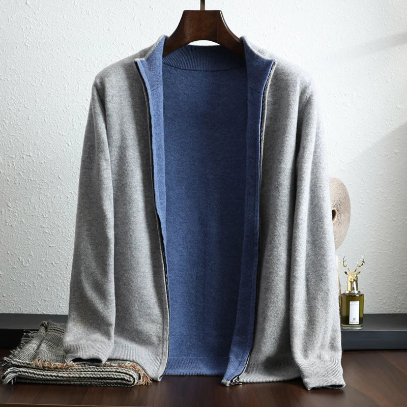 Casual cardigan til mænd med lange ærmer og åben front