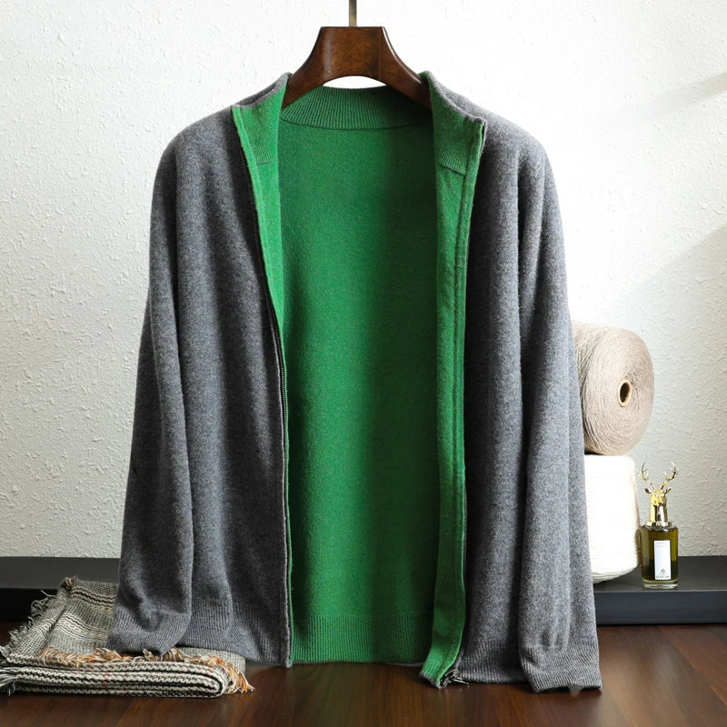 Casual cardigan til mænd med lange ærmer og åben front