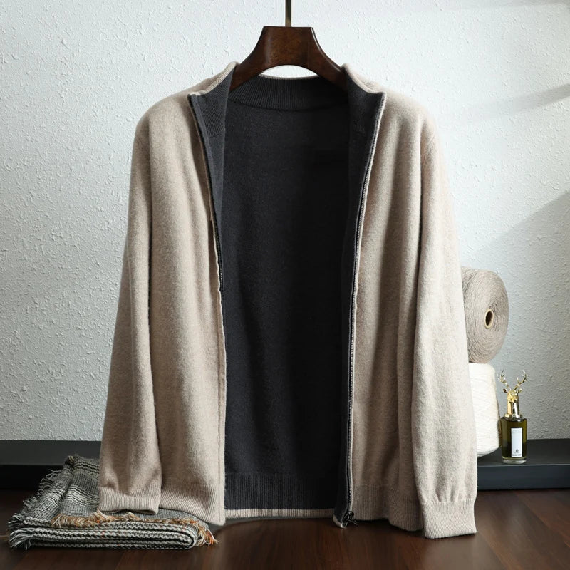 Casual cardigan til mænd med lange ærmer og åben front