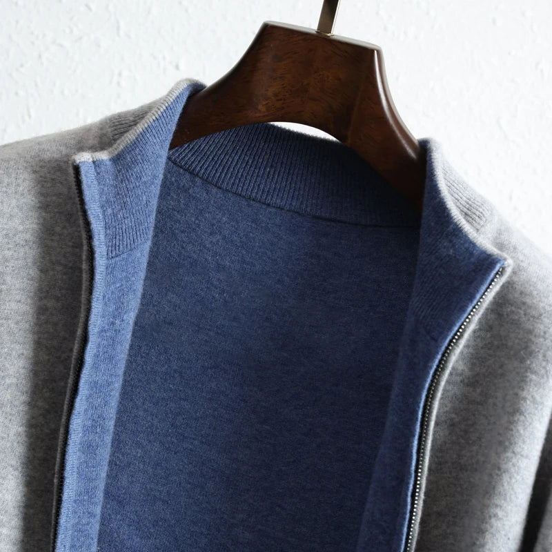 Casual cardigan til mænd med lange ærmer og åben front