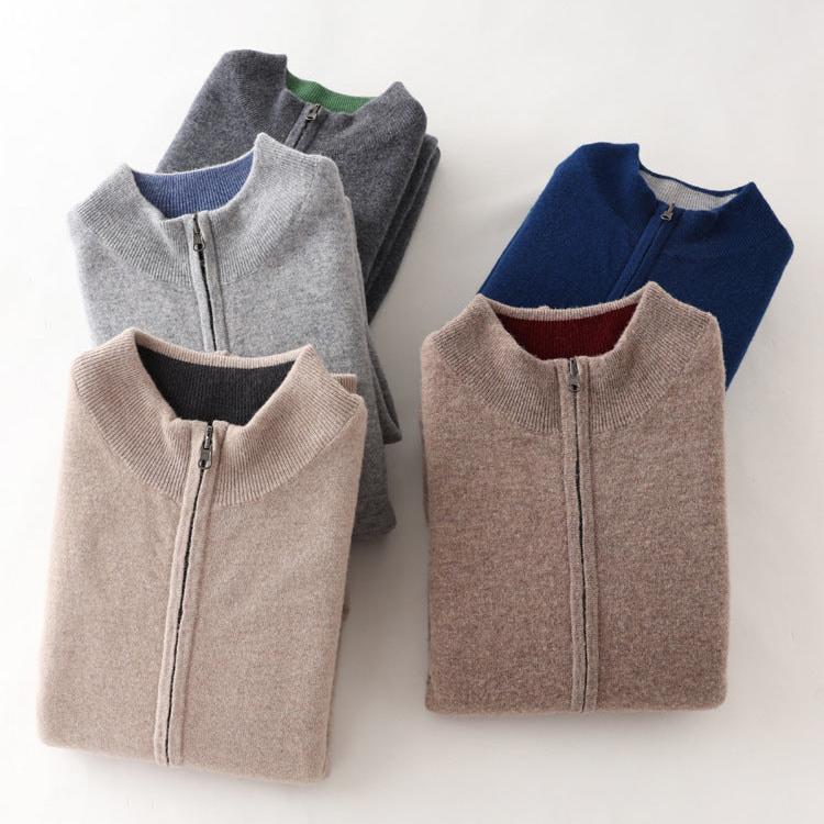 Casual cardigan til mænd med lange ærmer og åben front