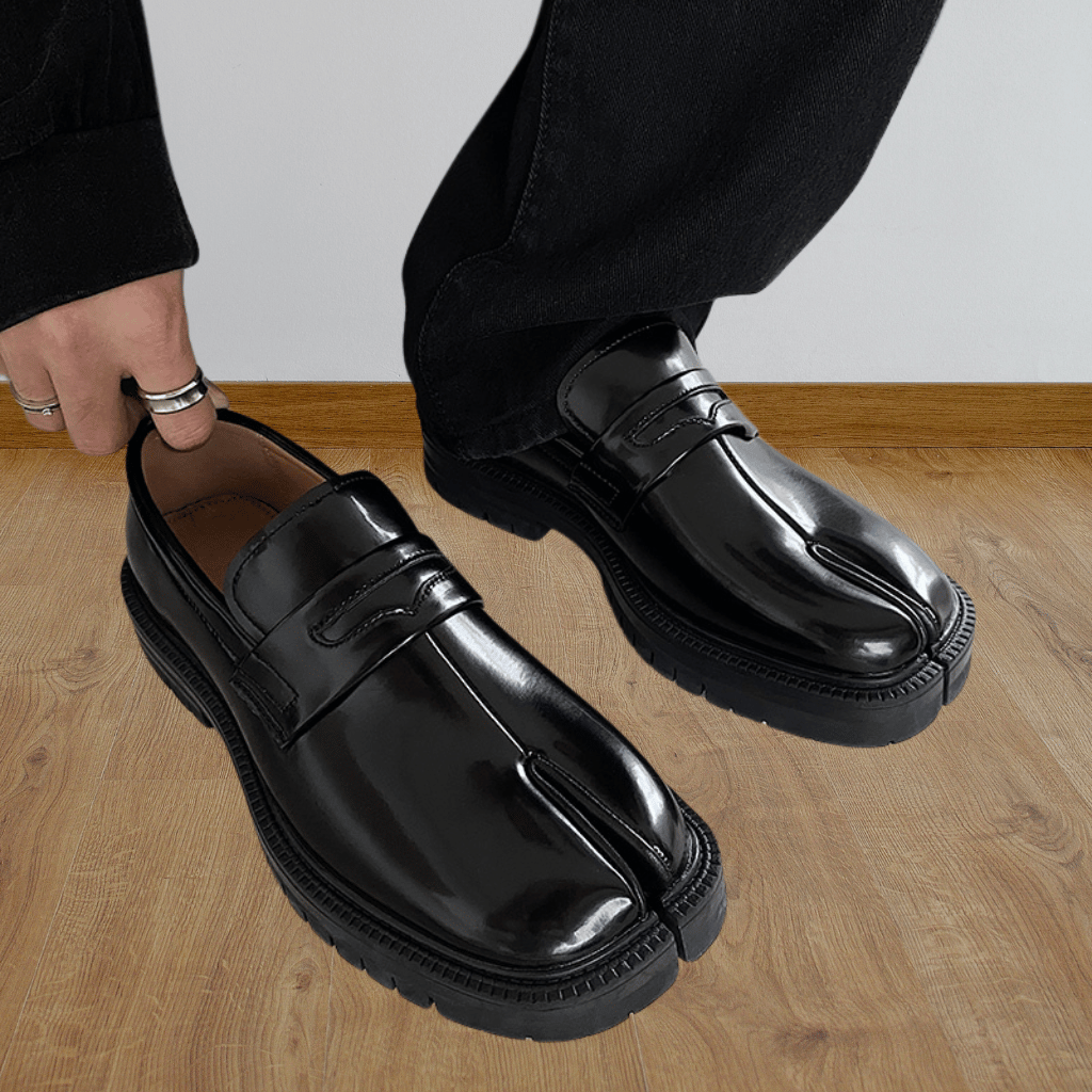 Men's Elegant Split Toe Shoes with Thick Sole