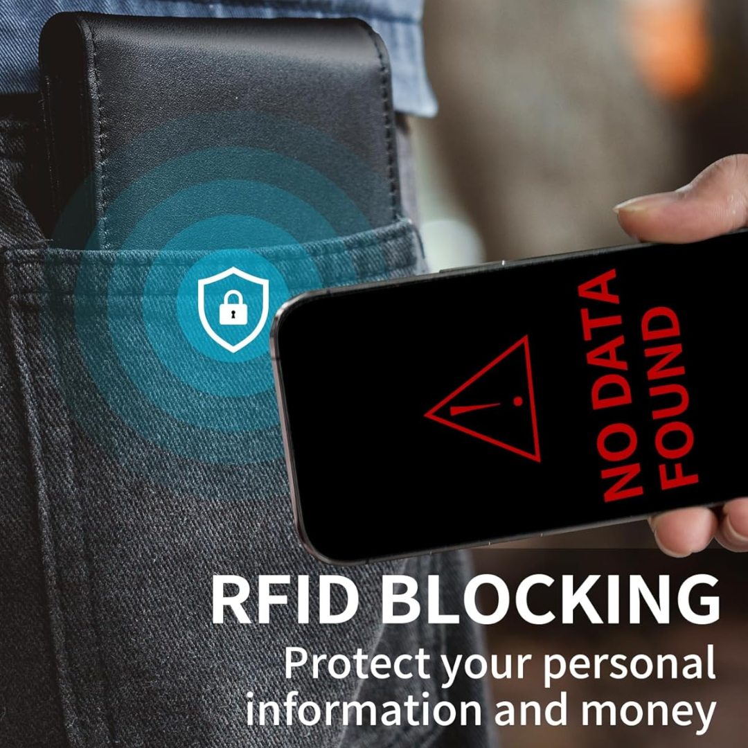 Pánska peňaženka z pravej kože na dve časti s blokovaním RFID