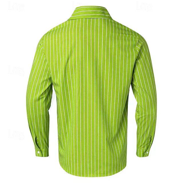 Men's Long-Sleeved Shirt - Casual Cotton Shirt for Autumn