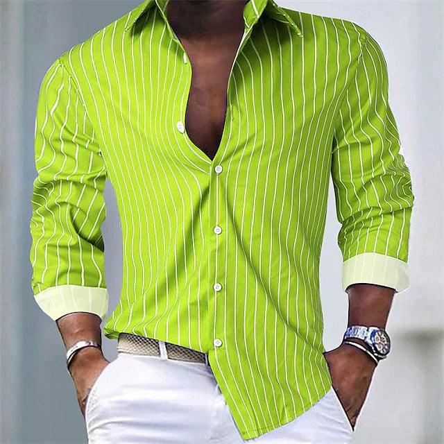 Men's Long-Sleeved Shirt - Casual Cotton Shirt for Autumn