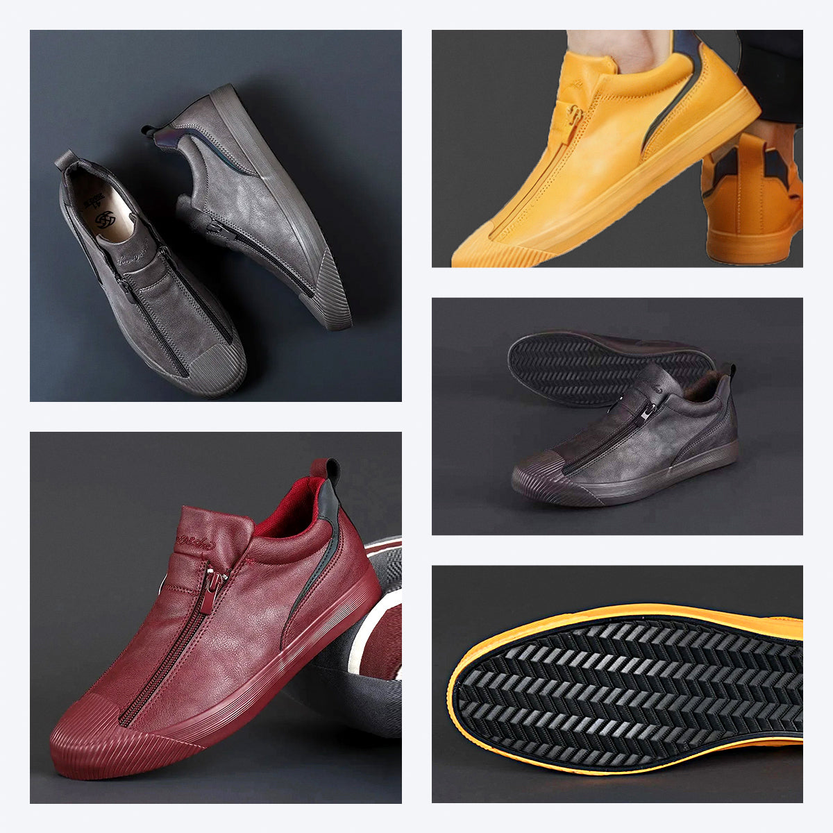 Men's Sneakers with Zipper and Comfort – Noah
