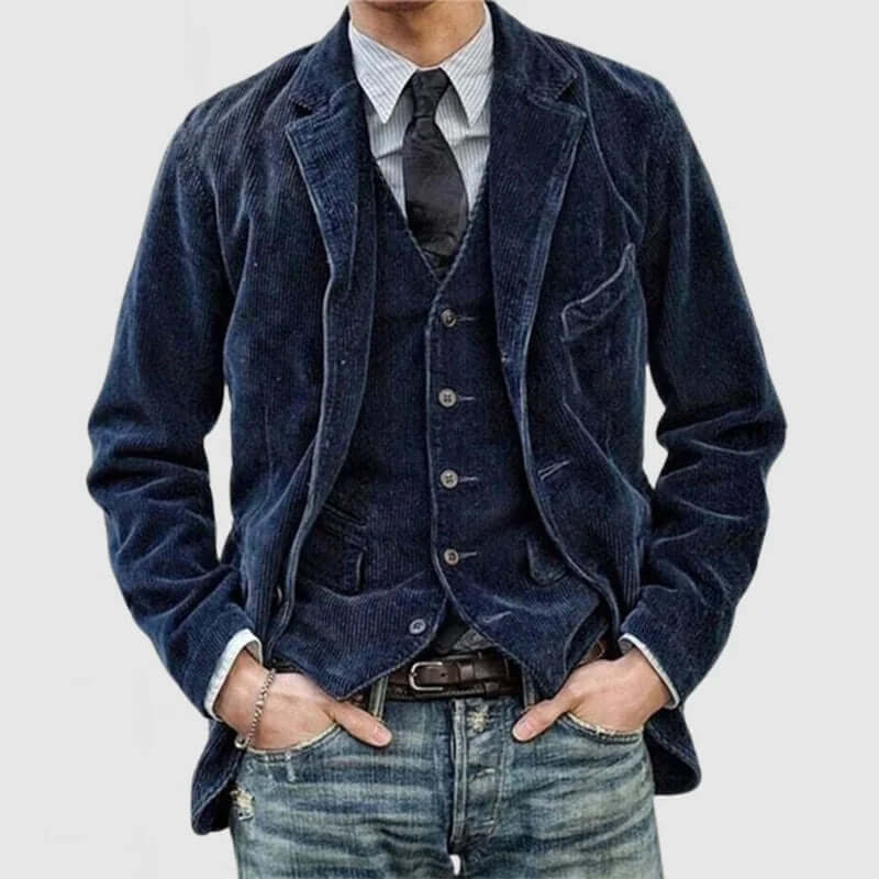 Vintagejakke til mænd med reverskrave