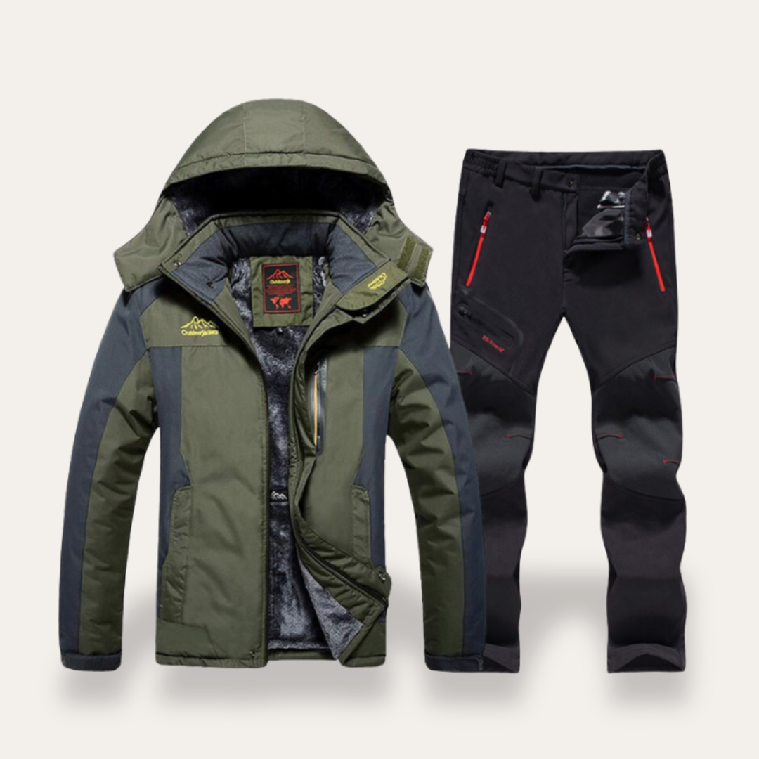 Men's Winter Jacket and Thermal Trousers Set