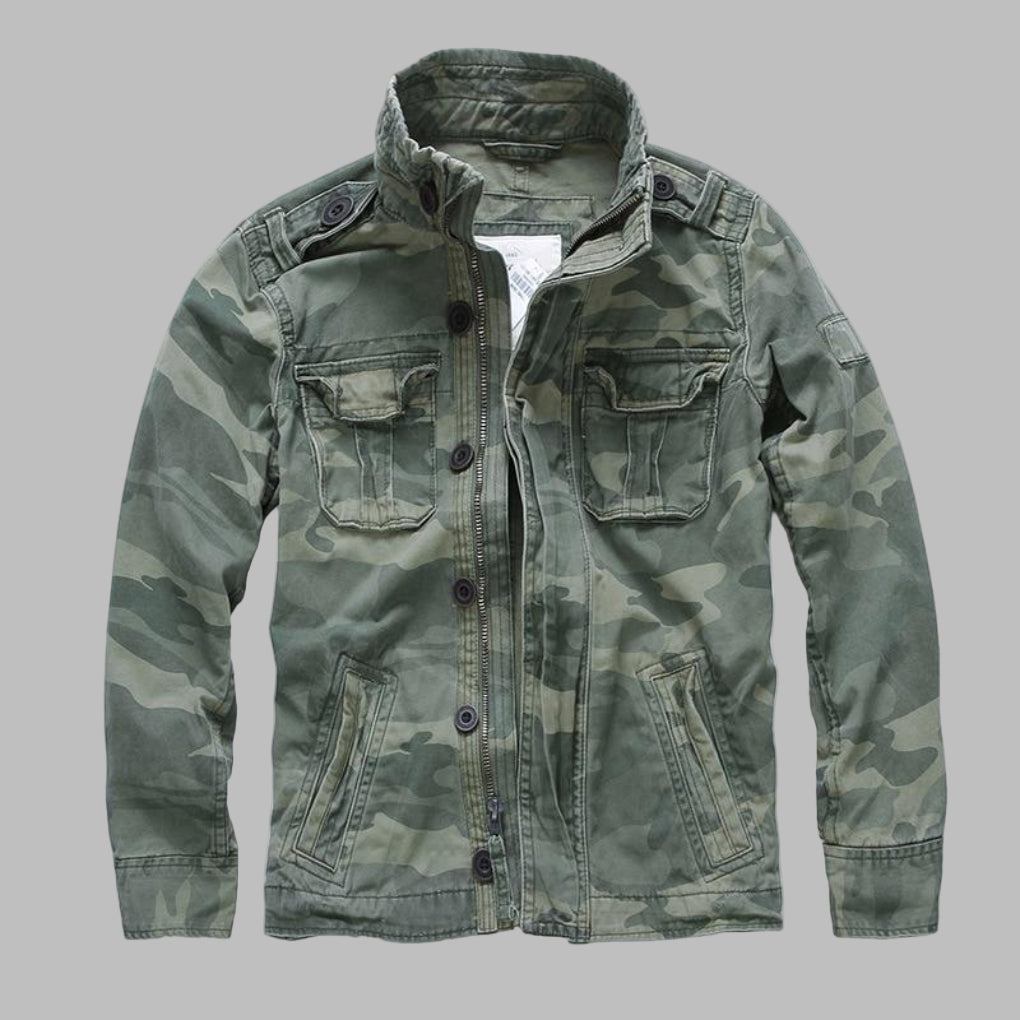 Militærjakke med camouflage