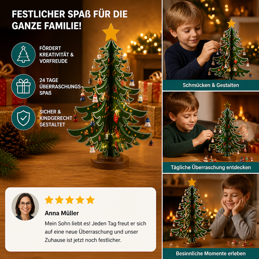 Adventný kalendár s mini ozdobami na vianočný stromček – 24 dní plných vianočných prekvapení