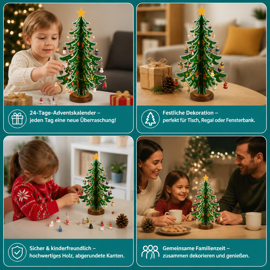 Adventný kalendár s mini ozdobami na vianočný stromček – 24 dní plných vianočných prekvapení