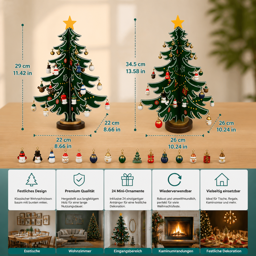 Adventný kalendár s mini ozdobami na vianočný stromček – 24 dní plných vianočných prekvapení