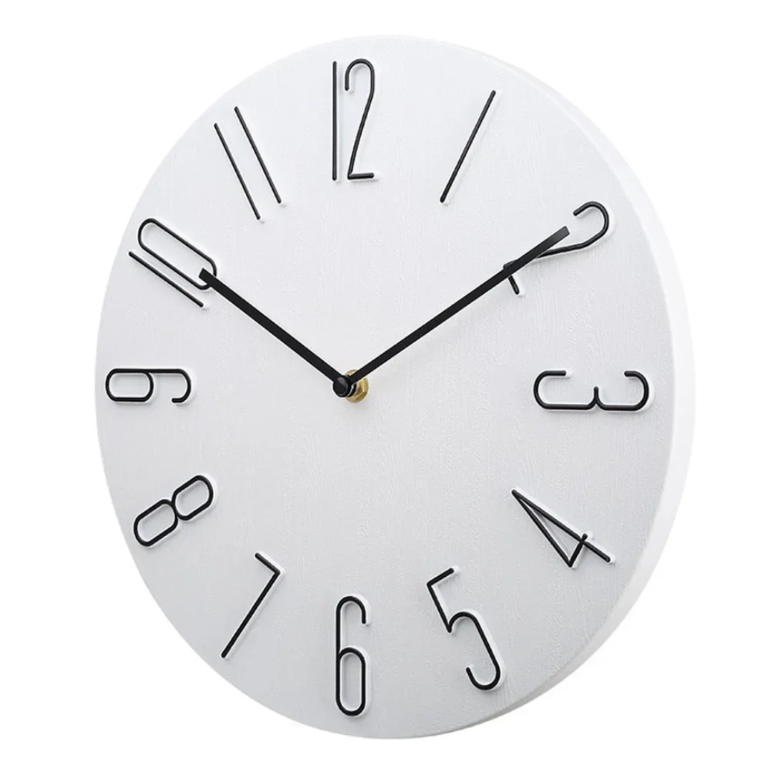 Modern Wall Clock with Colorful Accent