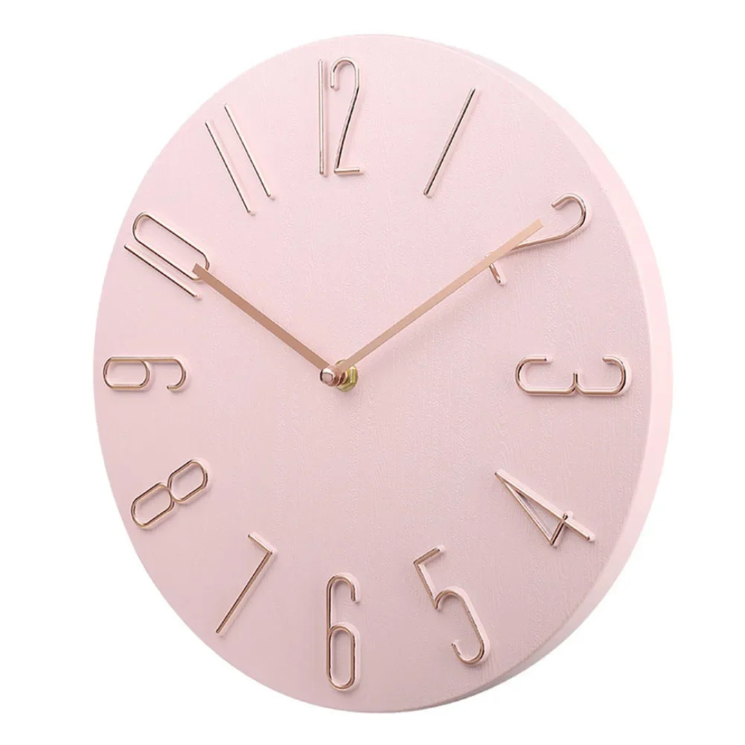 Modern Wall Clock with Colorful Accent