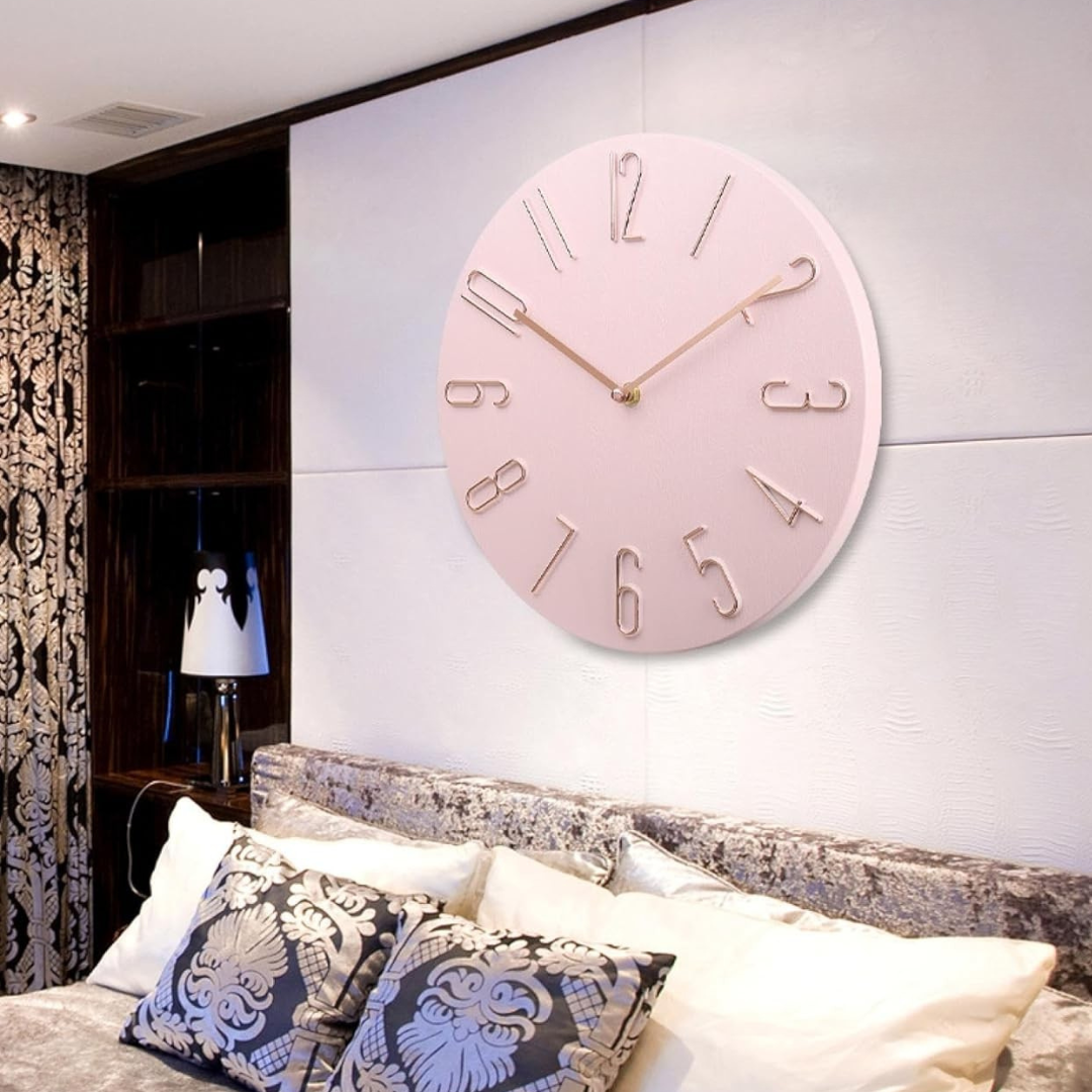 Modern Wall Clock with Colorful Accent