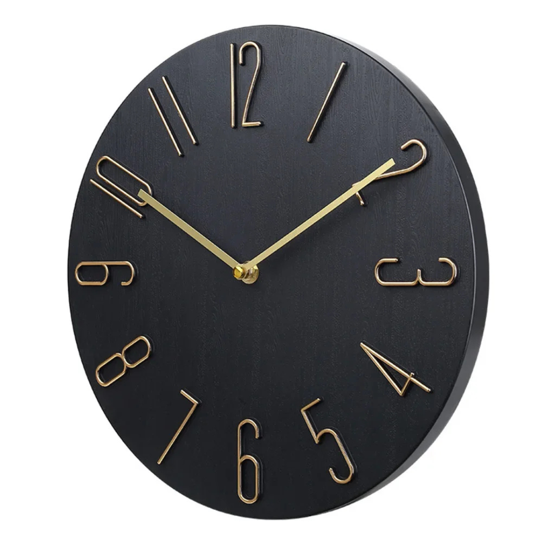 Modern Wall Clock with Colorful Accent