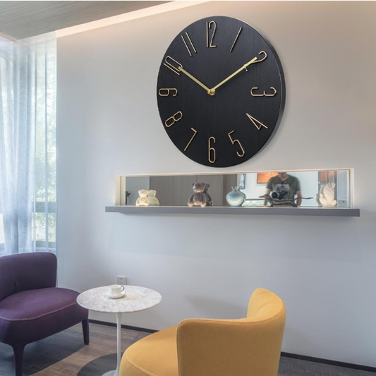 Modern Wall Clock with Colorful Accent