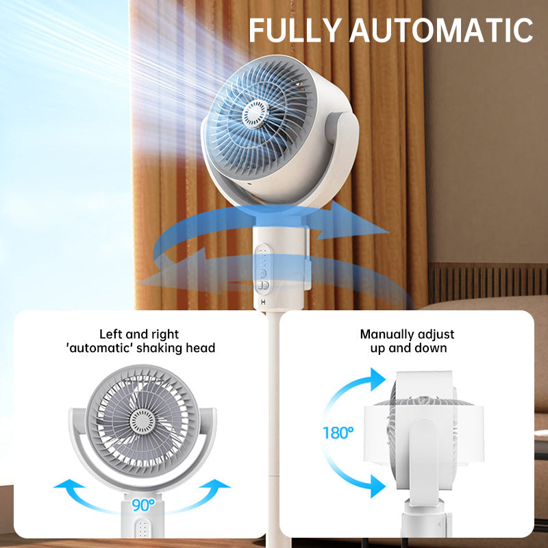 Motor Stand Fan, 20 dB Very Quiet Fan, 30 m Throw Distance, 2465 m³/h Air Volume, Fan with Remote Control & Cooling | Nokmo