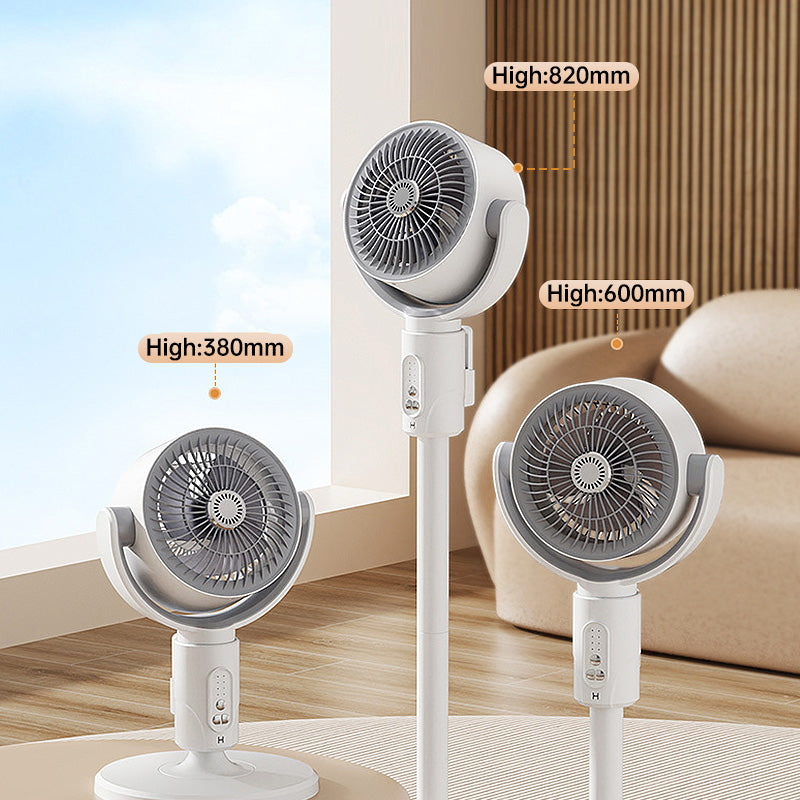 Motor Stand Fan, 20 dB Very Quiet Fan, 30 m Throw Distance, 2465 m³/h Air Volume, Fan with Remote Control & Cooling | Nokmo
