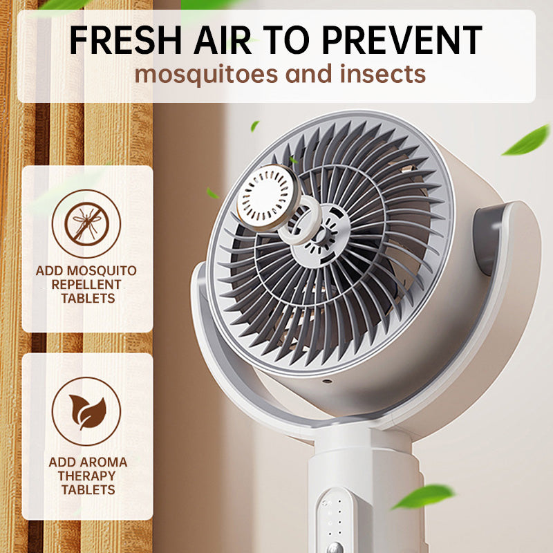 Motor Stand Fan, 20 dB Very Quiet Fan, 30 m Throw Distance, 2465 m³/h Air Volume, Fan with Remote Control & Cooling | Nokmo