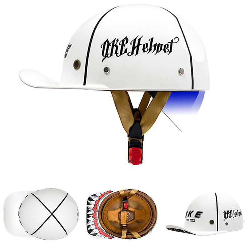 Motorcycle Baseball Helmet - DOT Approved