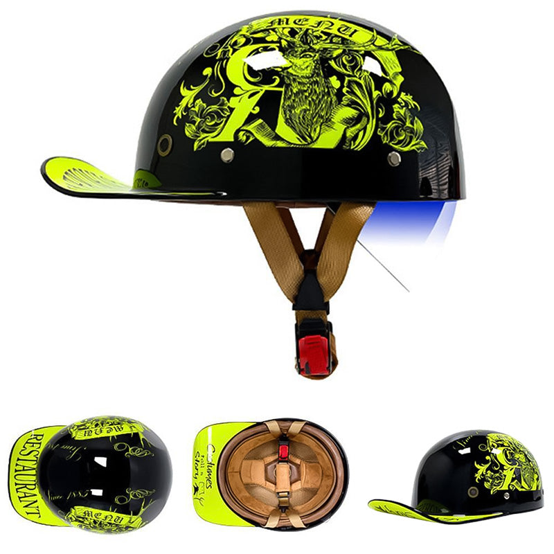 Motorcycle Baseball Helmet - DOT Approved