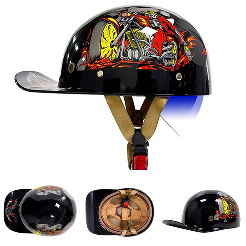 Motorcycle Baseball Helmet - DOT Approved