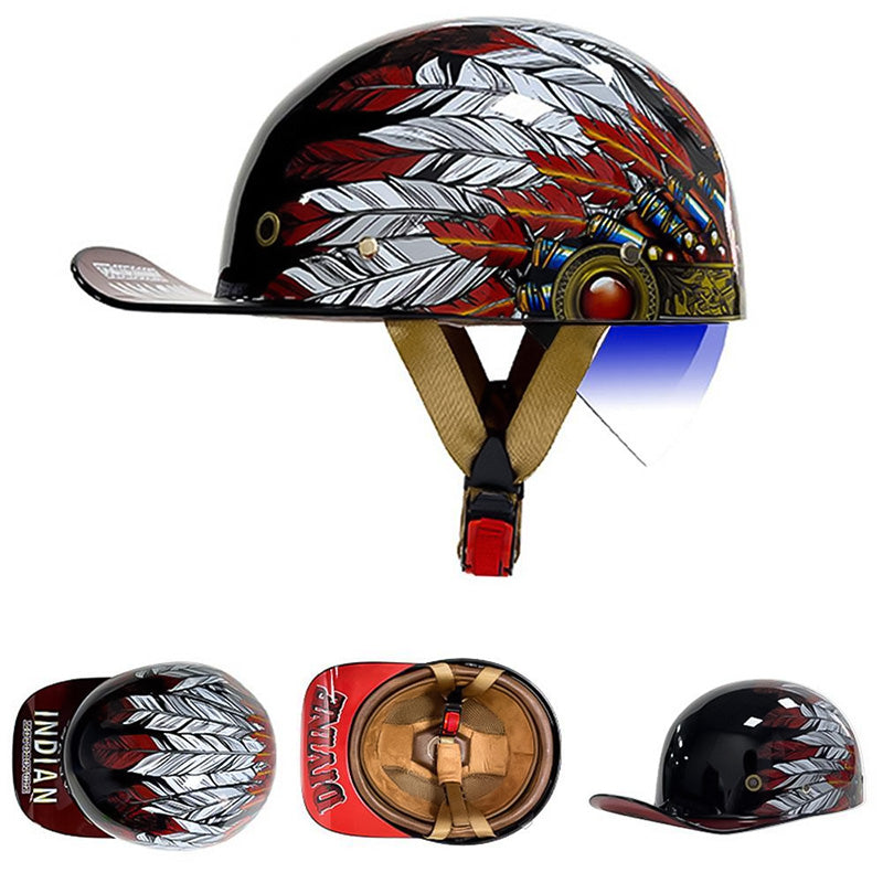 Motorcycle Baseball Helmet - DOT Approved