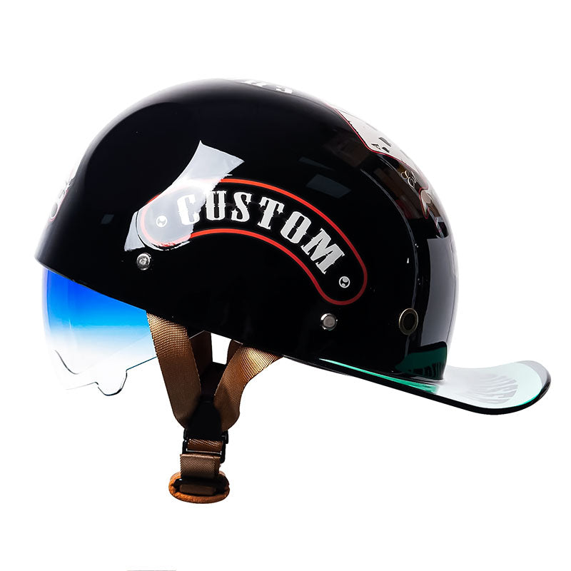 Motorcycle Baseball Helmet - DOT Approved