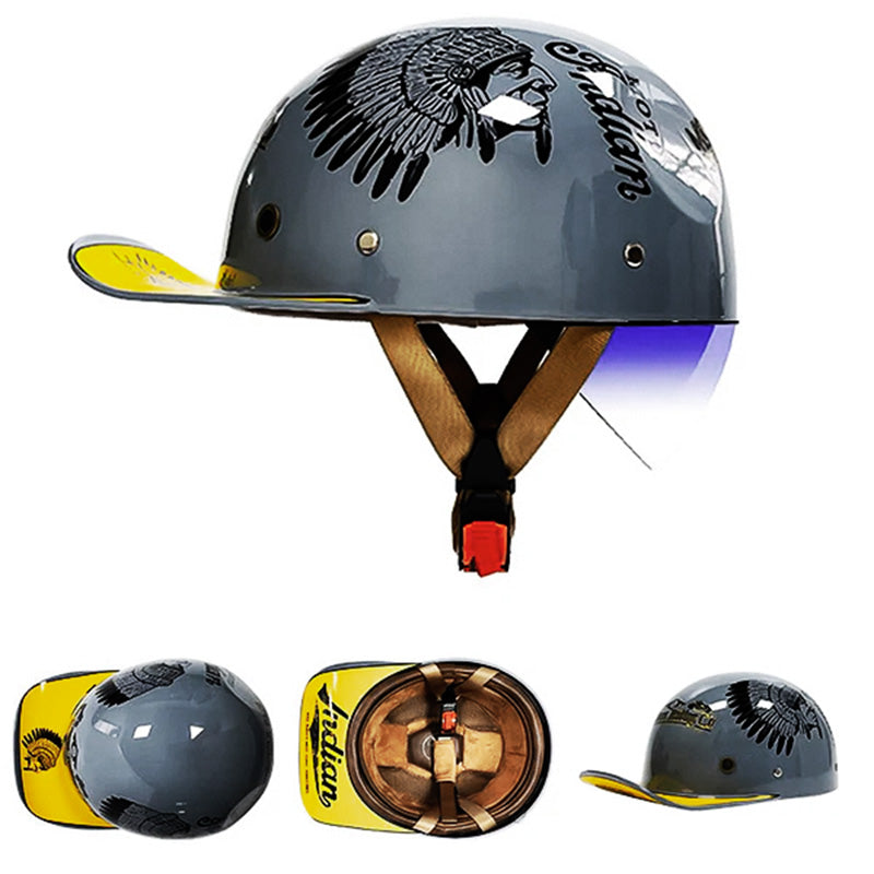 Motorcycle Baseball Helmet - DOT Approved