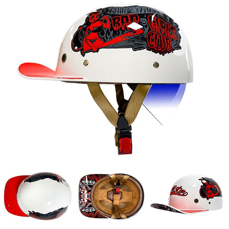 Motorcycle Baseball Helmet - DOT Approved