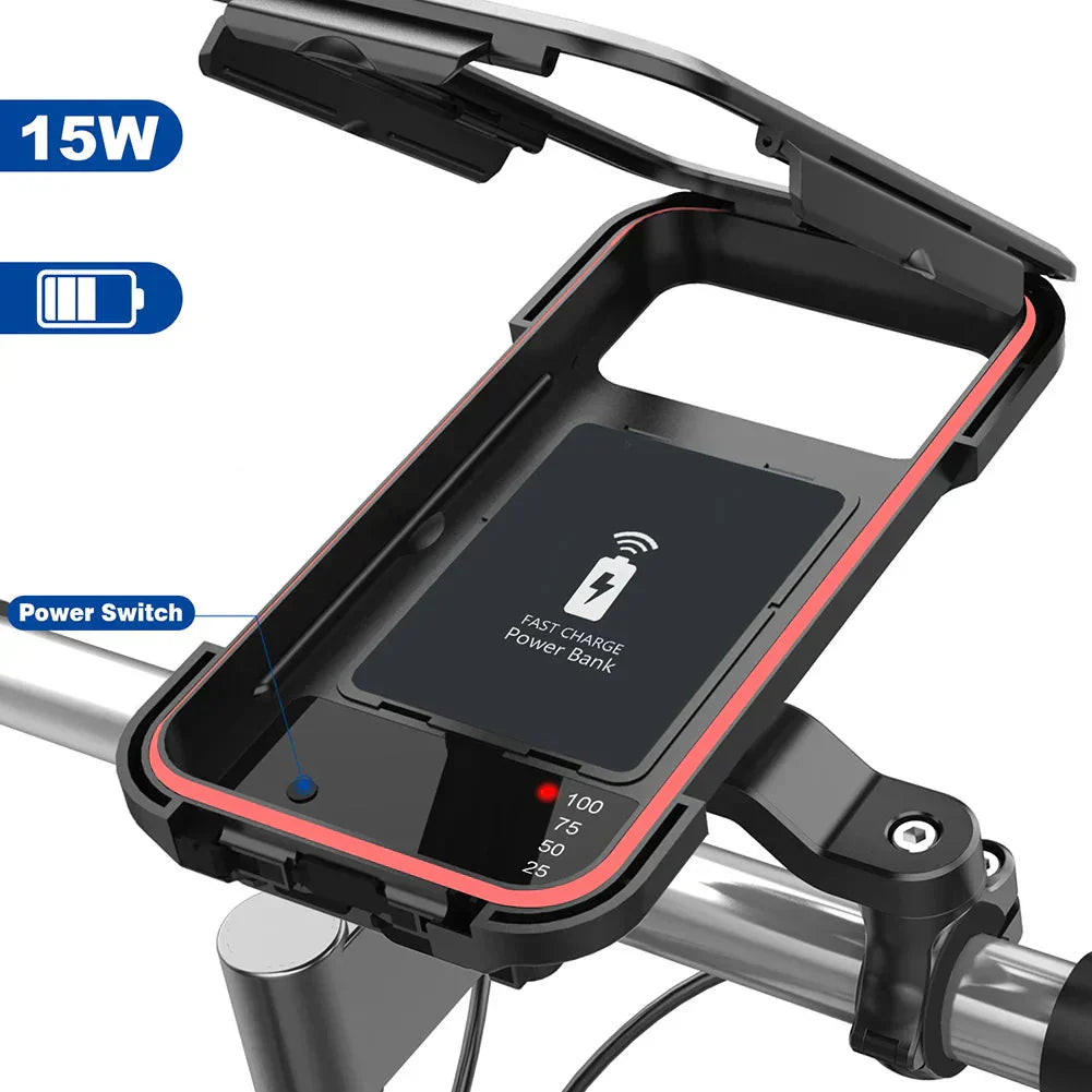Nokmo | 15W Powerbank Waterproof Holder for Bicycle Handlebar