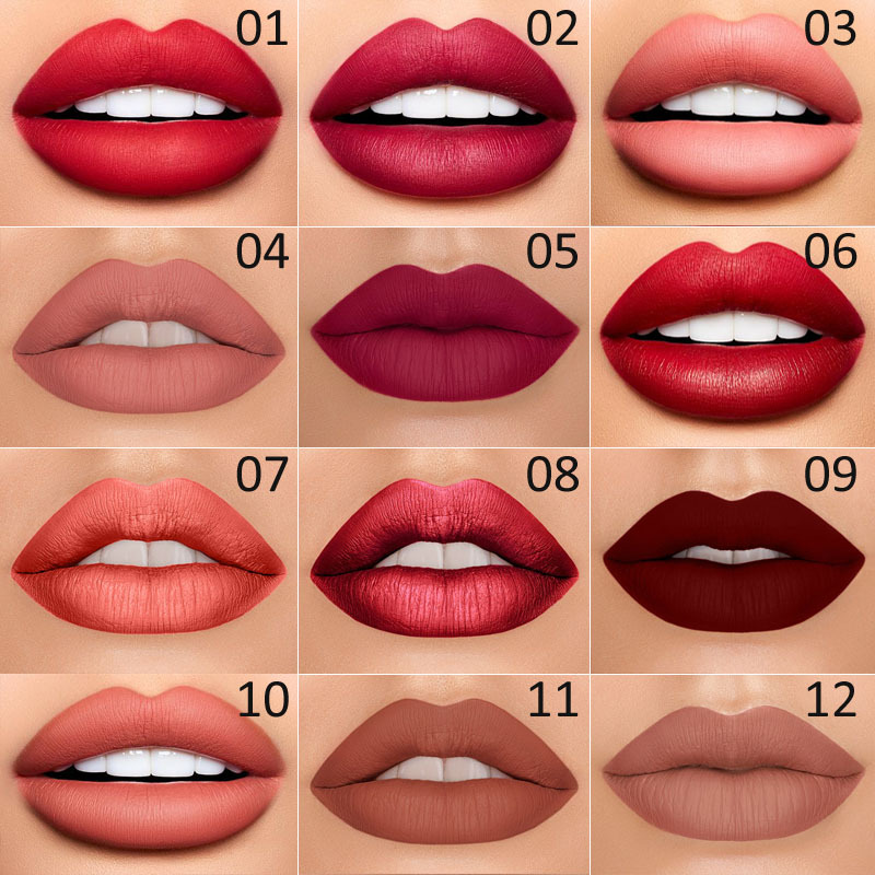 Nokmo | 2-in-1 Dual Lipstick & Liner | Matte Texture & Long-Lasting Finish | Highly Pigmented & Waterproof | 12 Color Variants for Precision Makeup