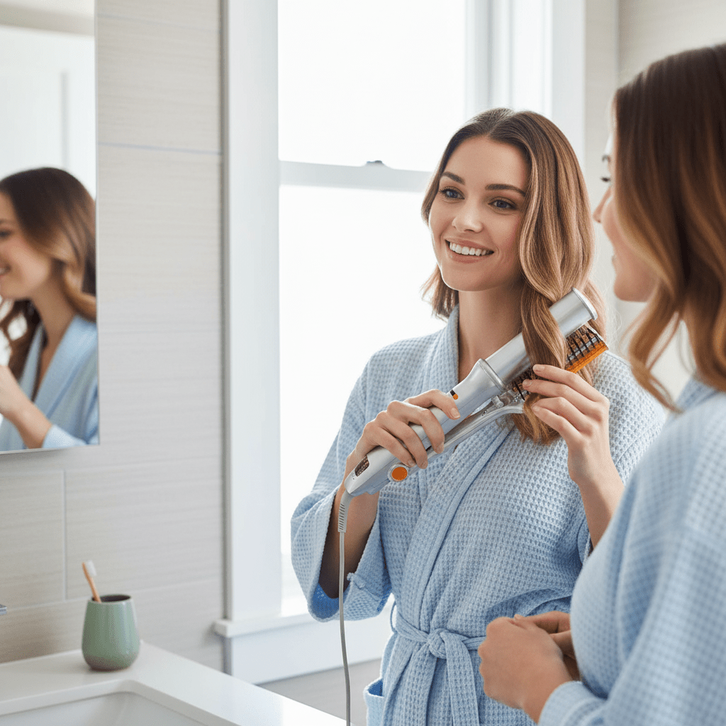 Nokmo | 2-in-1 Rotating Hair Brush for Styling and Smoothing