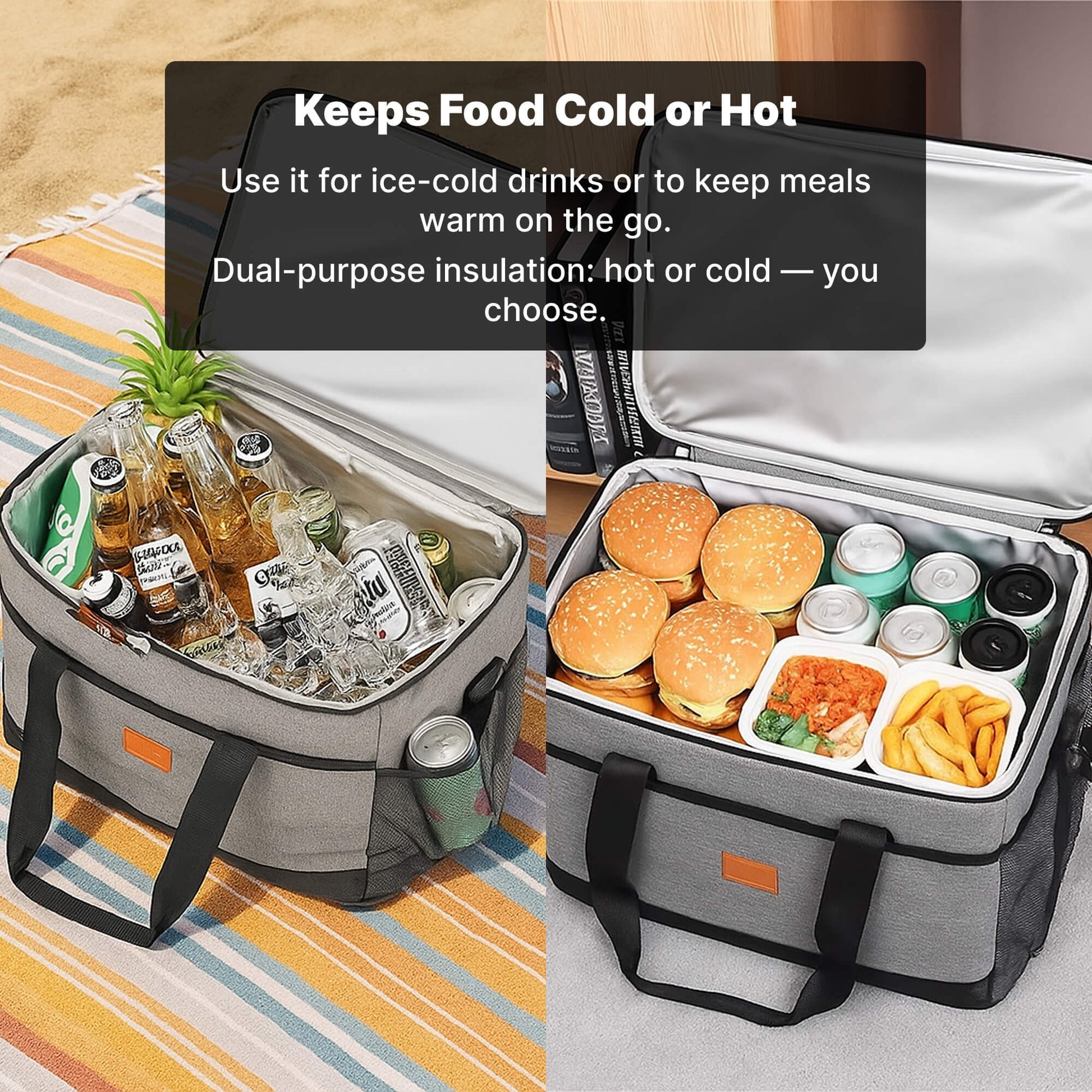 Nokmo | 33L Waterproof Cooler Bag | Insulated, Spacious & Ideal for Picnics, Beach Days, Hiking, and Outdoor Activities