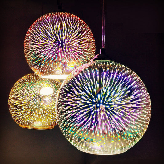 Nokmo | 3D Firework Glass Pendant Light | Creative Colored Glass Design