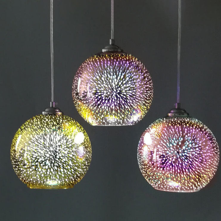 Nokmo | 3D Firework Glass Pendant Light | Creative Colored Glass Design