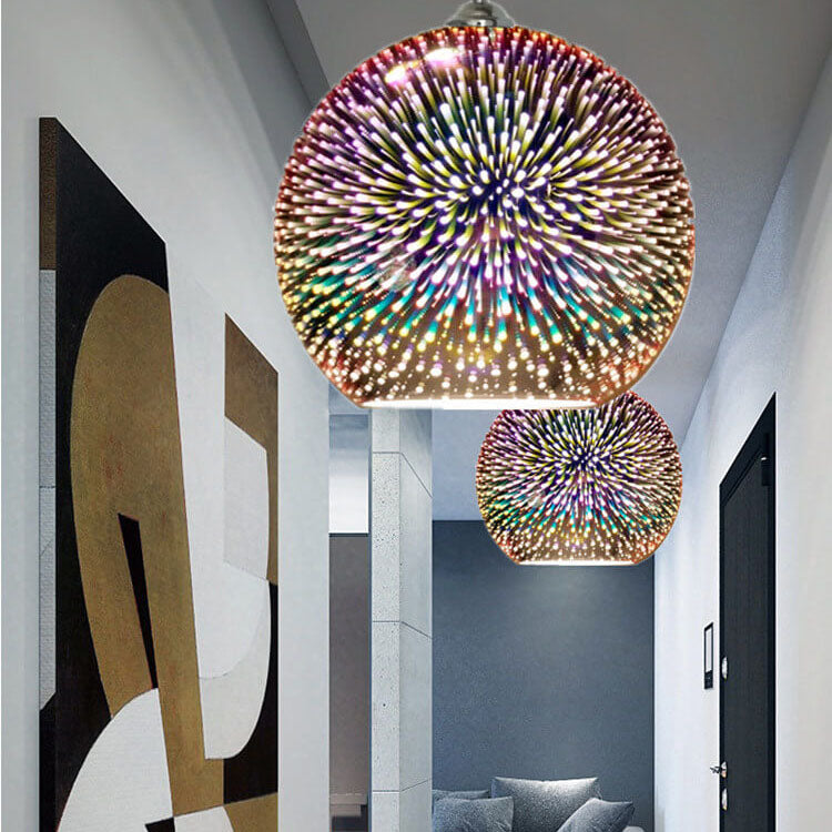 Nokmo | 3D Firework Glass Pendant Light | Creative Colored Glass Design