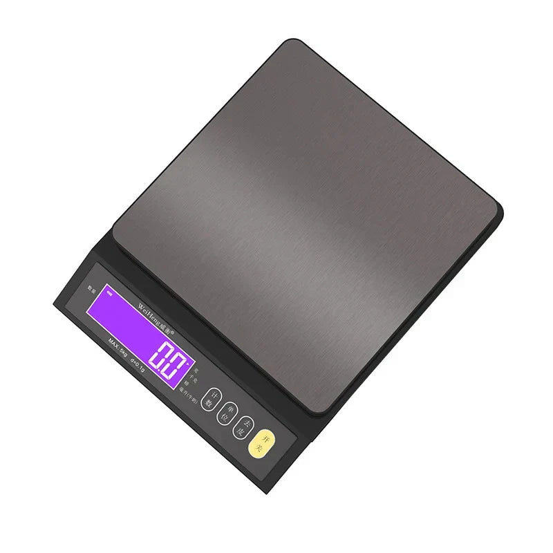 Nokmo | 5 kg/0.1 g and 10 kg/1 g digital electronic kitchen scale, LCD screen, fully waterproof stainless steel tool for baking