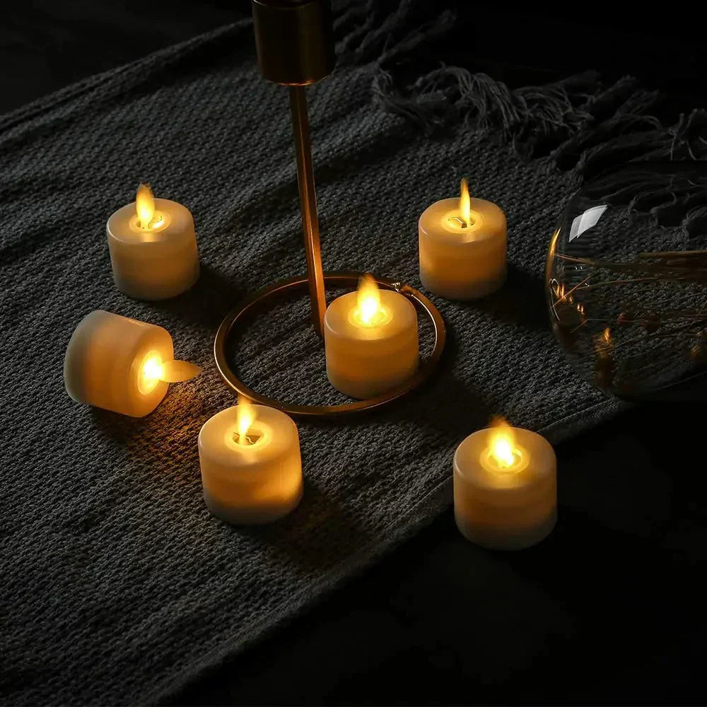 Nokmo | 6 Piece Realistic Flameless Candles with Remote Control