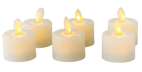 Nokmo | 6 Piece Realistic Flameless Candles with Remote Control