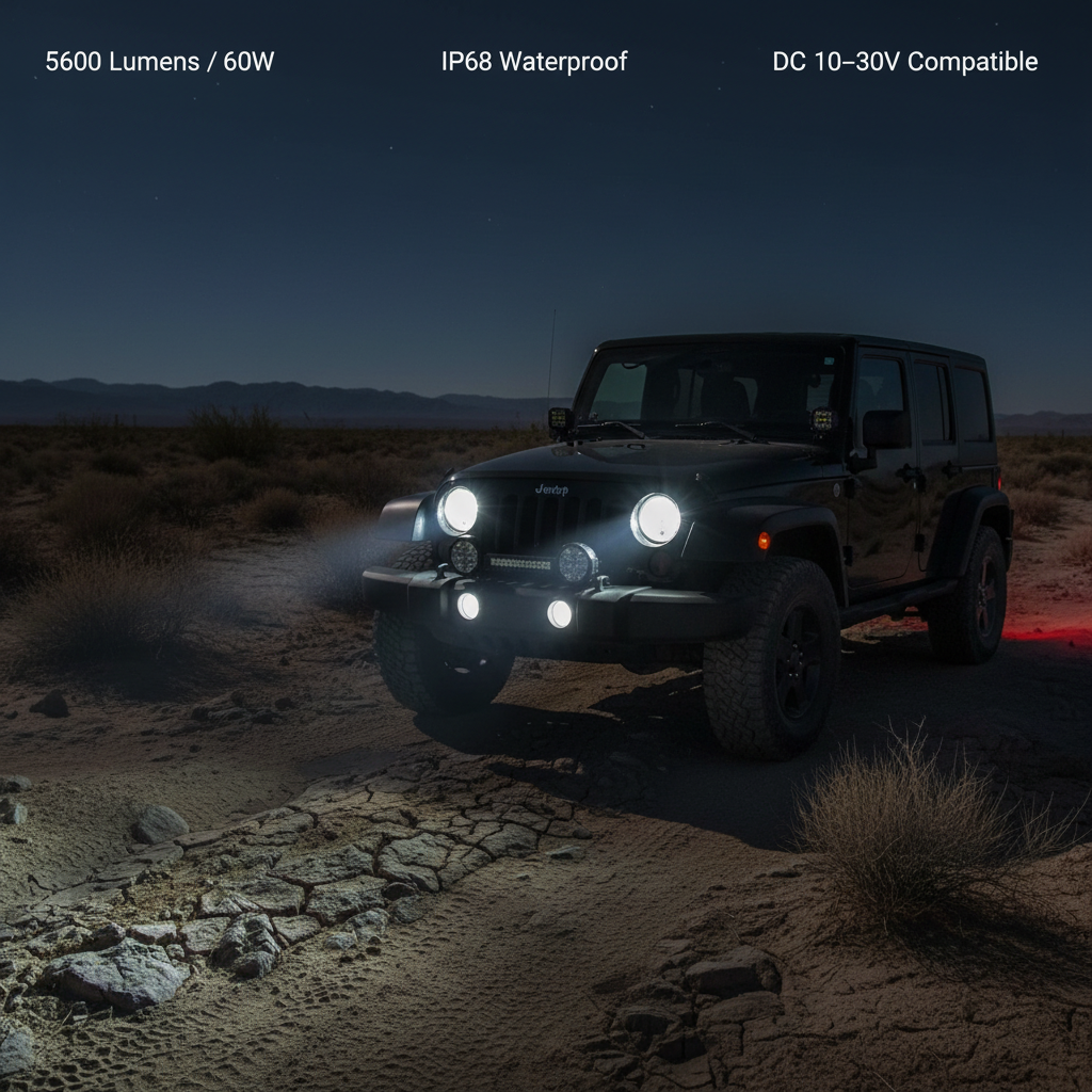 Nokmo 7 Inch LED Driving Light for Car & 4x4