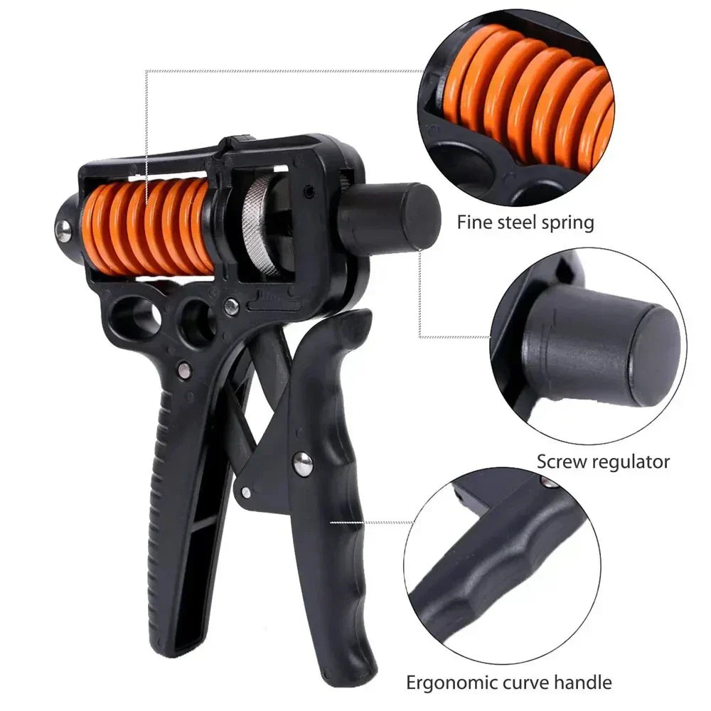 Nokmo | Adjustable 5-165kg Heavy Grip Strengthener - Finger Expander for Arm, Wrist, and Forearm Training