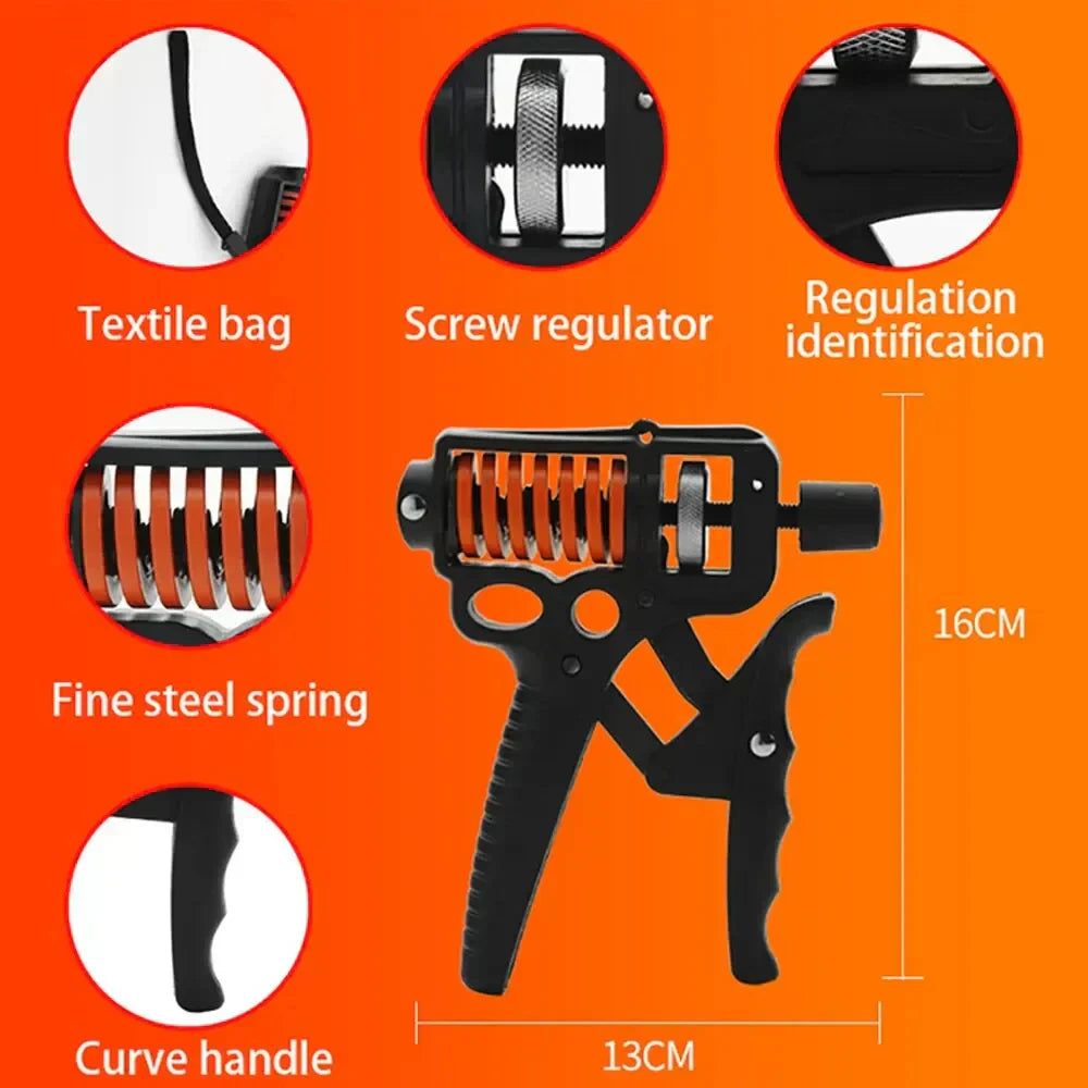 Nokmo | Adjustable 5-165kg Heavy Grip Strengthener - Finger Expander for Arm, Wrist, and Forearm Training