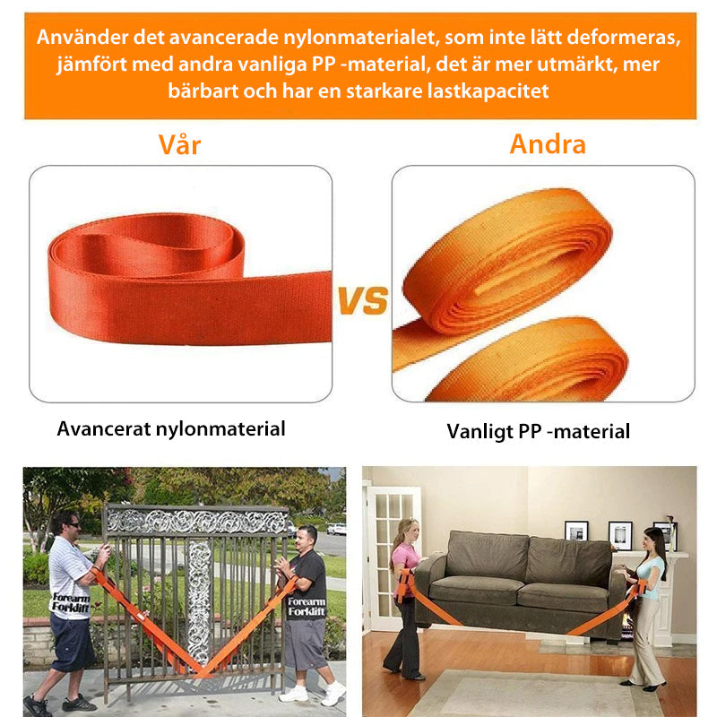 Nokmo | Adjustable Furniture Teamstrap Mobile and Lifting Strap - 2 Pieces