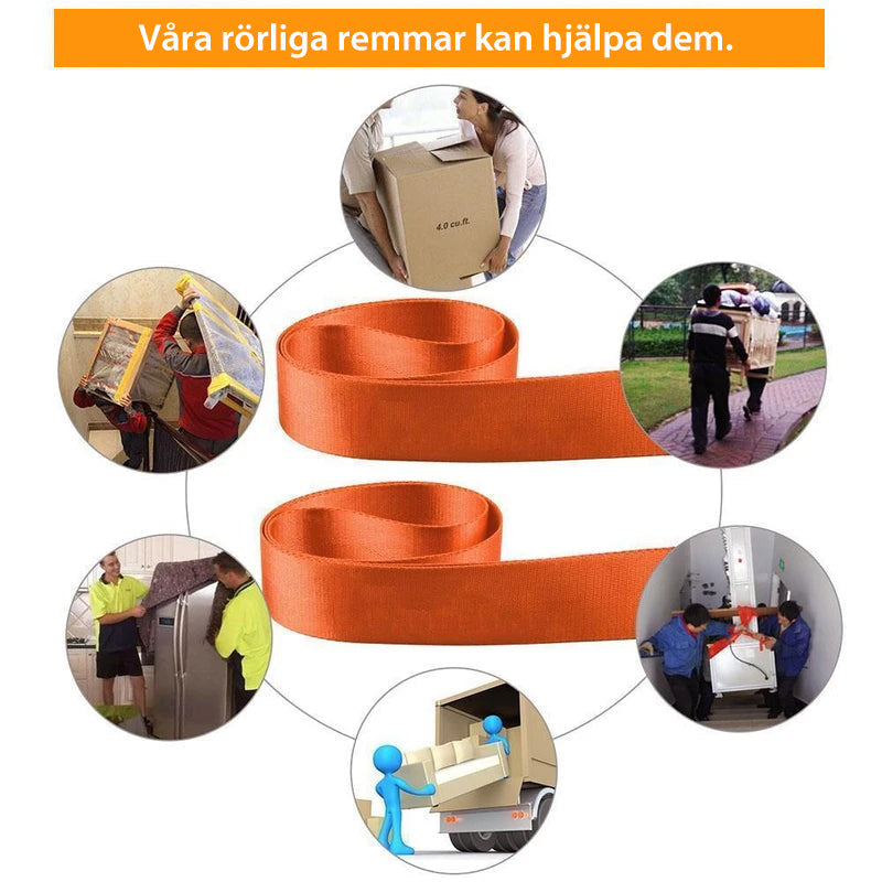 Nokmo | Adjustable Furniture Teamstrap Mobile and Lifting Strap - 2 Pieces