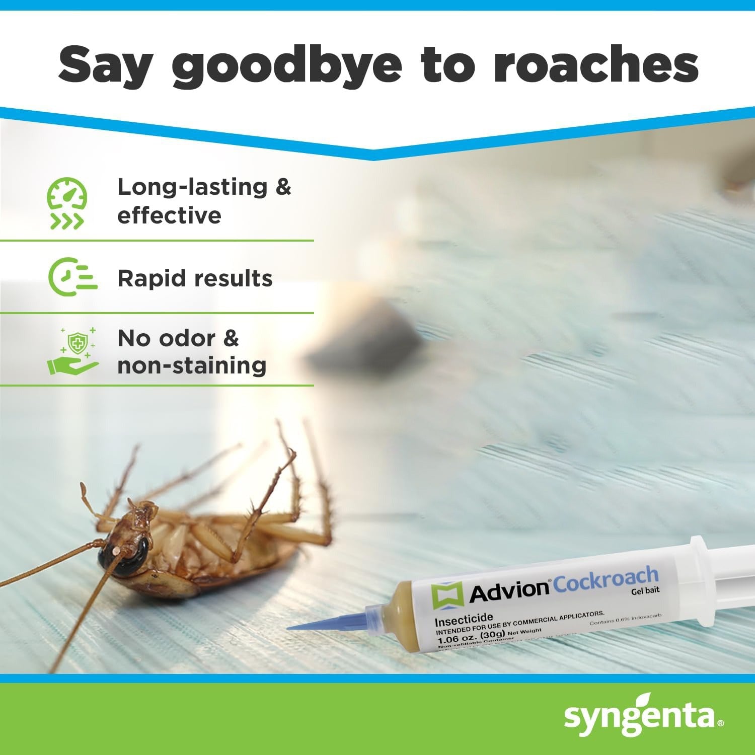 Nokmo | Advion Cockroach Gel Bait, Cockroach Killer, Non-Toxic Pest Control, Pest Management