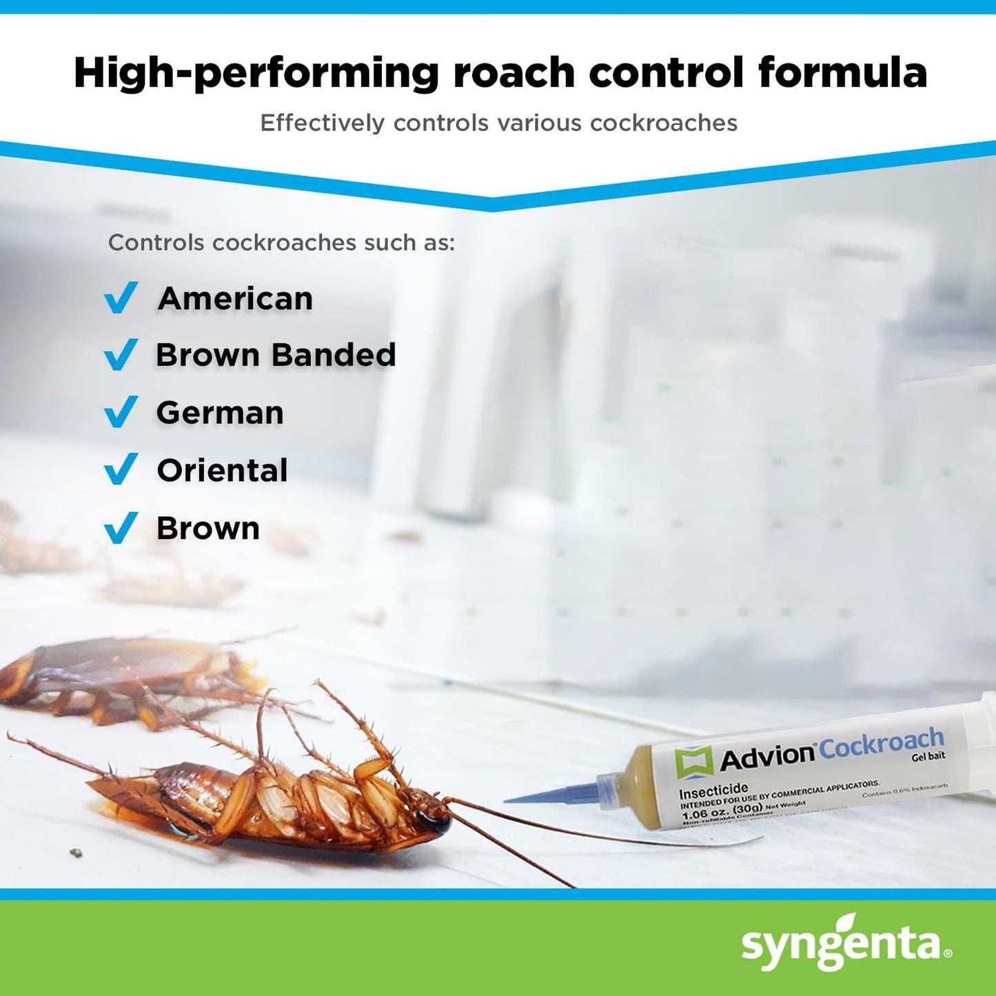 Nokmo | Advion Cockroach Gel Bait, Cockroach Killer, Non-Toxic Pest Control, Pest Management