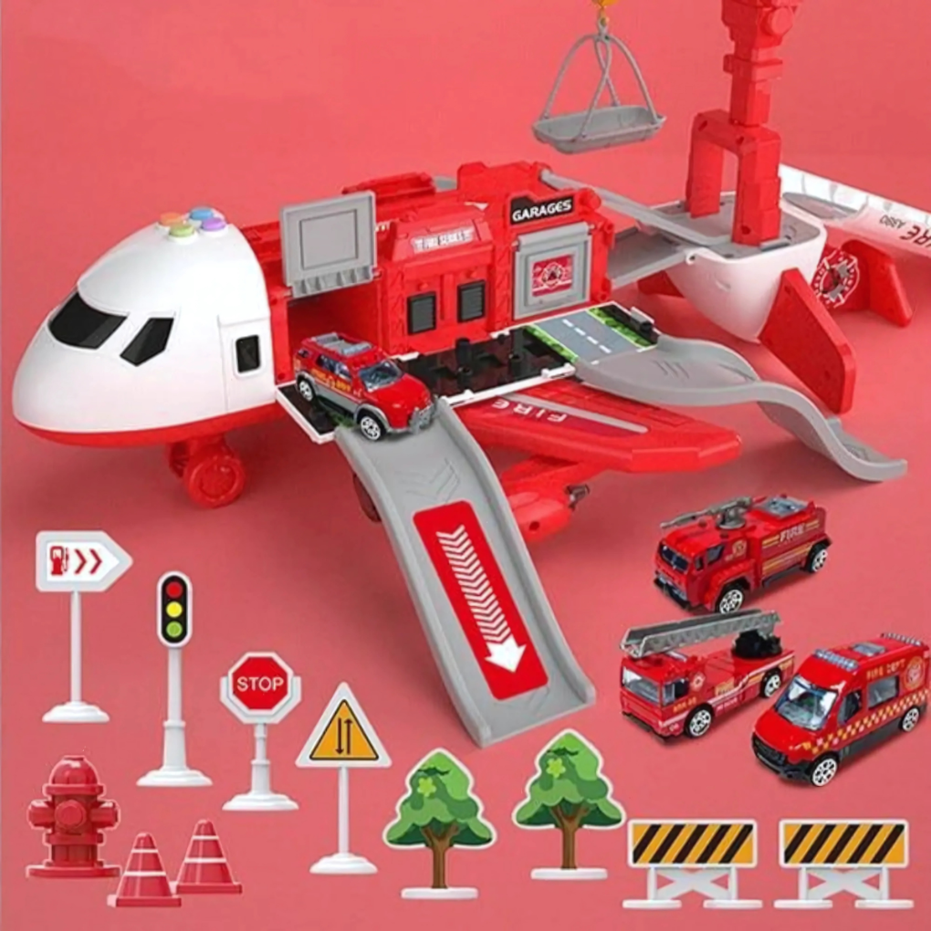 Nokmo | Airplane Toy Storage Set of Cars for Kids